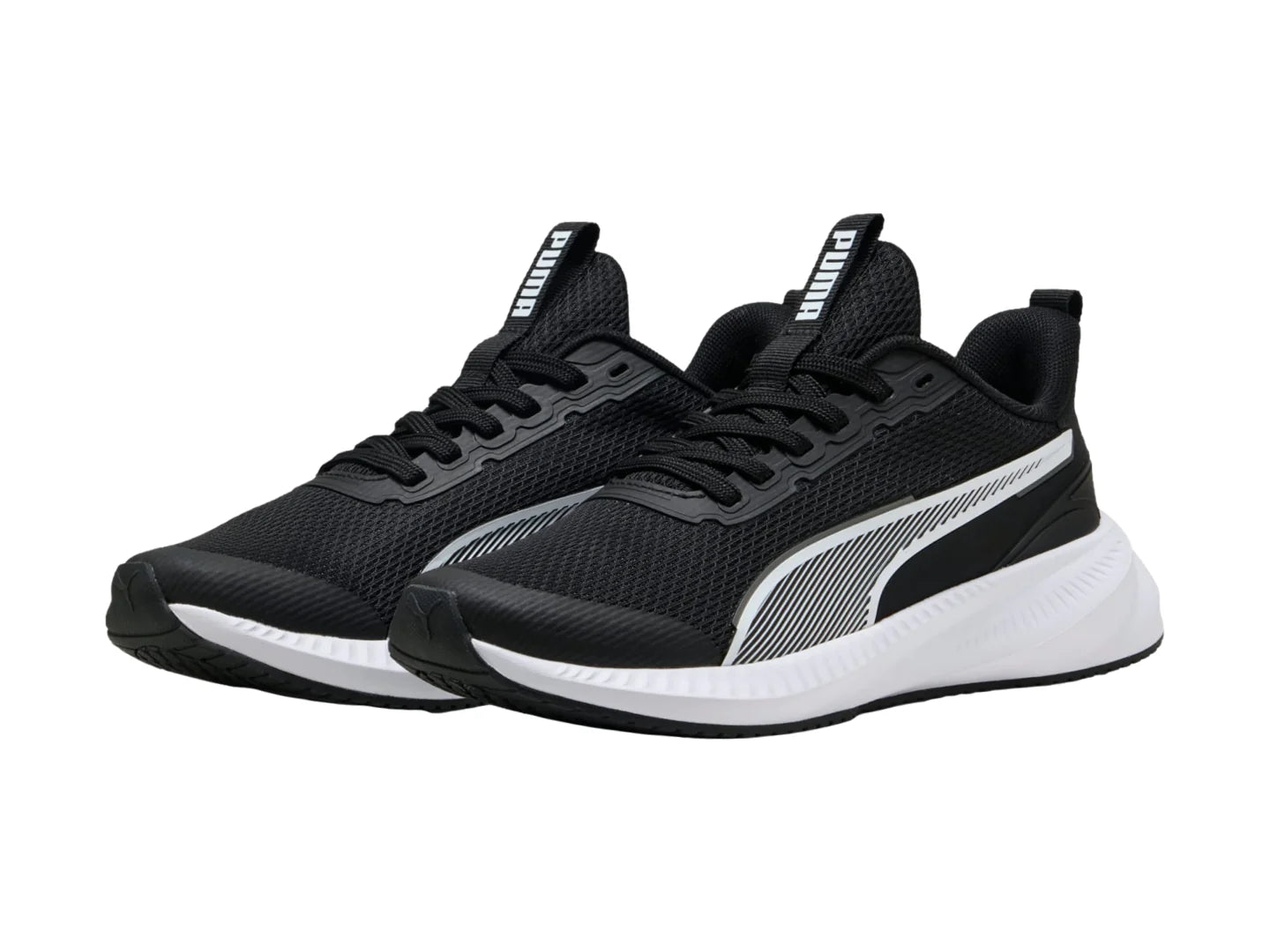 Tenis Puma Flyer Lite 3 Negro y Blanco para Niño