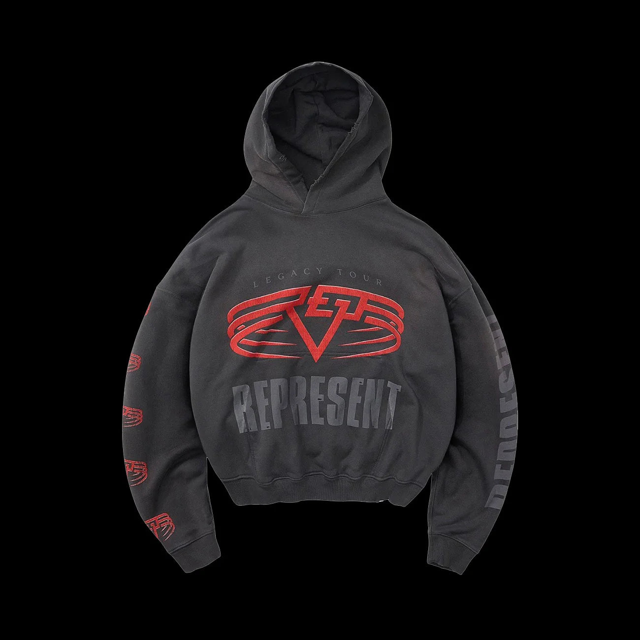 Represent Living Legacy Tour Reversible Hoodie Sun Faded Grey
