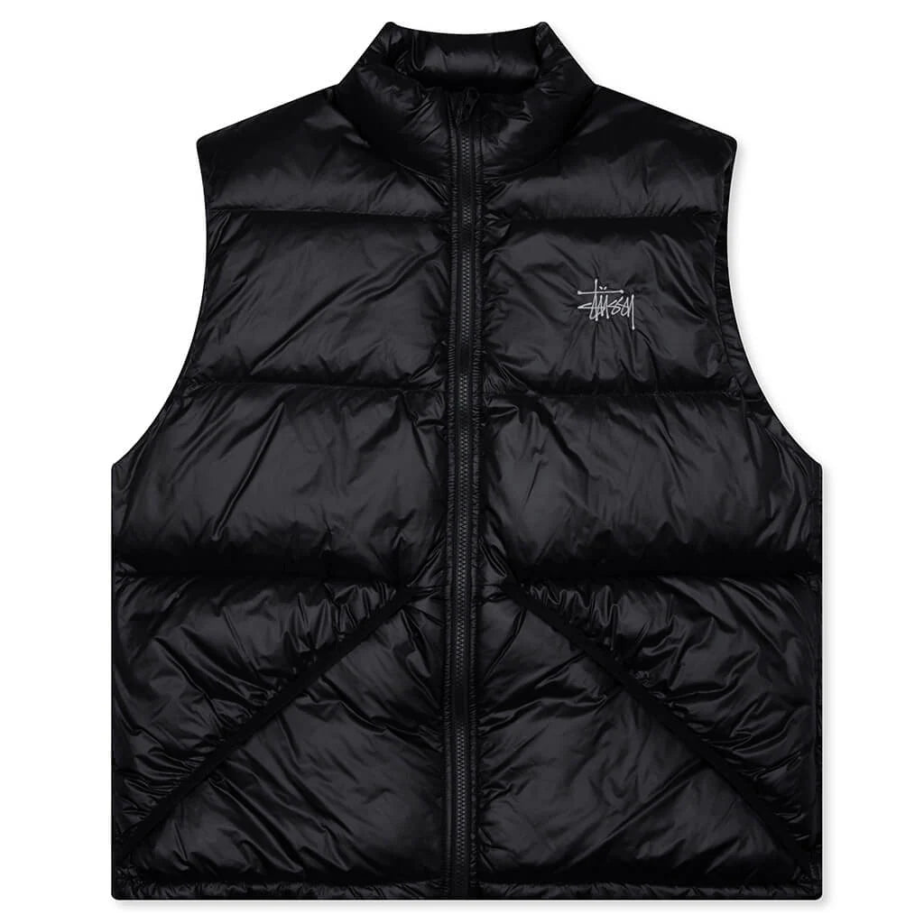 Micro Ripstop Down Vest Black