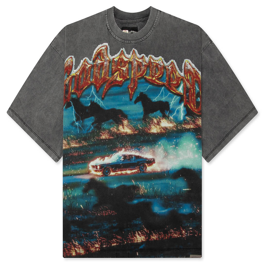 Horsepower T Shirt Grey Wash