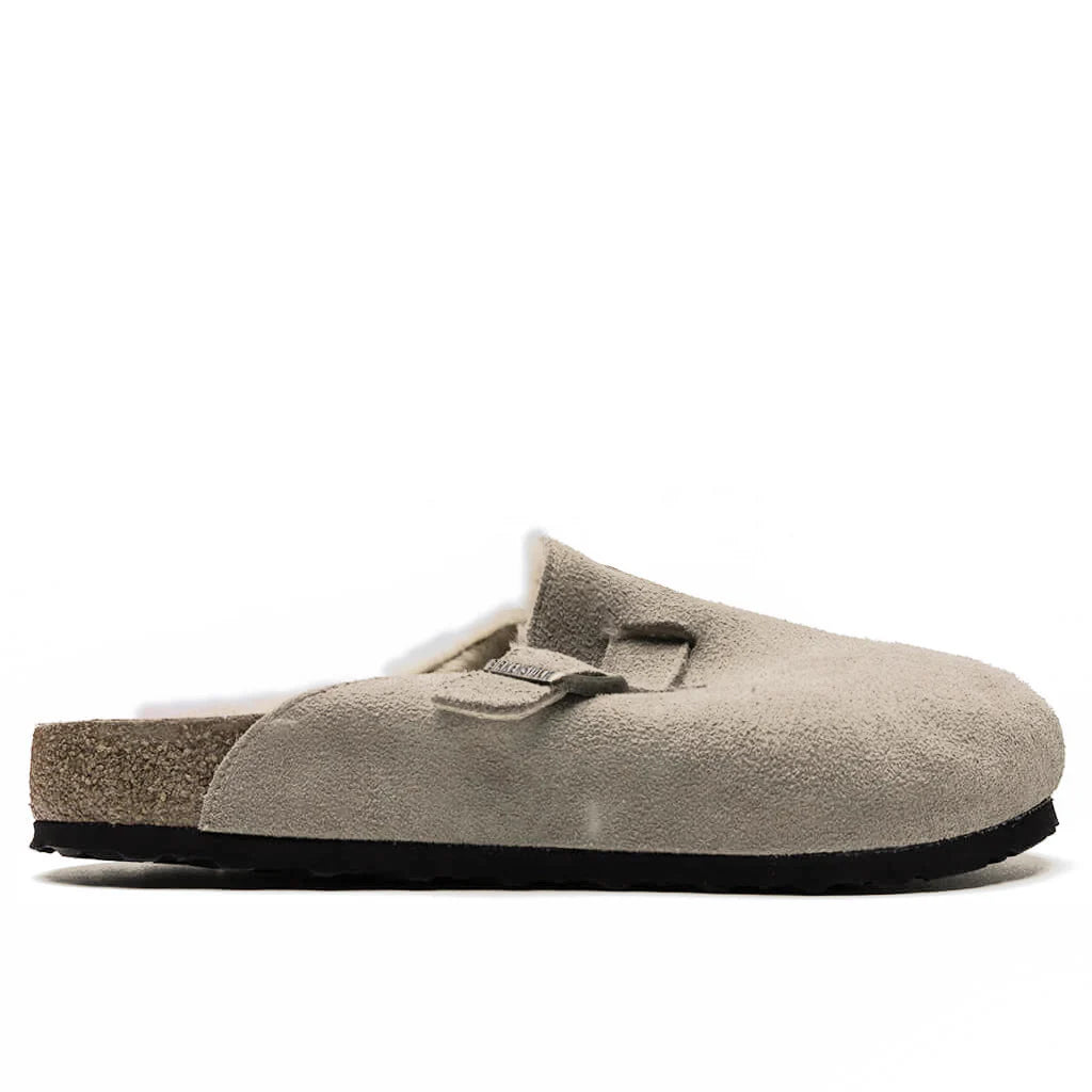 Boston Shearling Suede Leather Taupe
