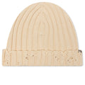 Knit Cottin Beanie Stone White