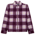Zip Sherpa Shadow Plaid Berry