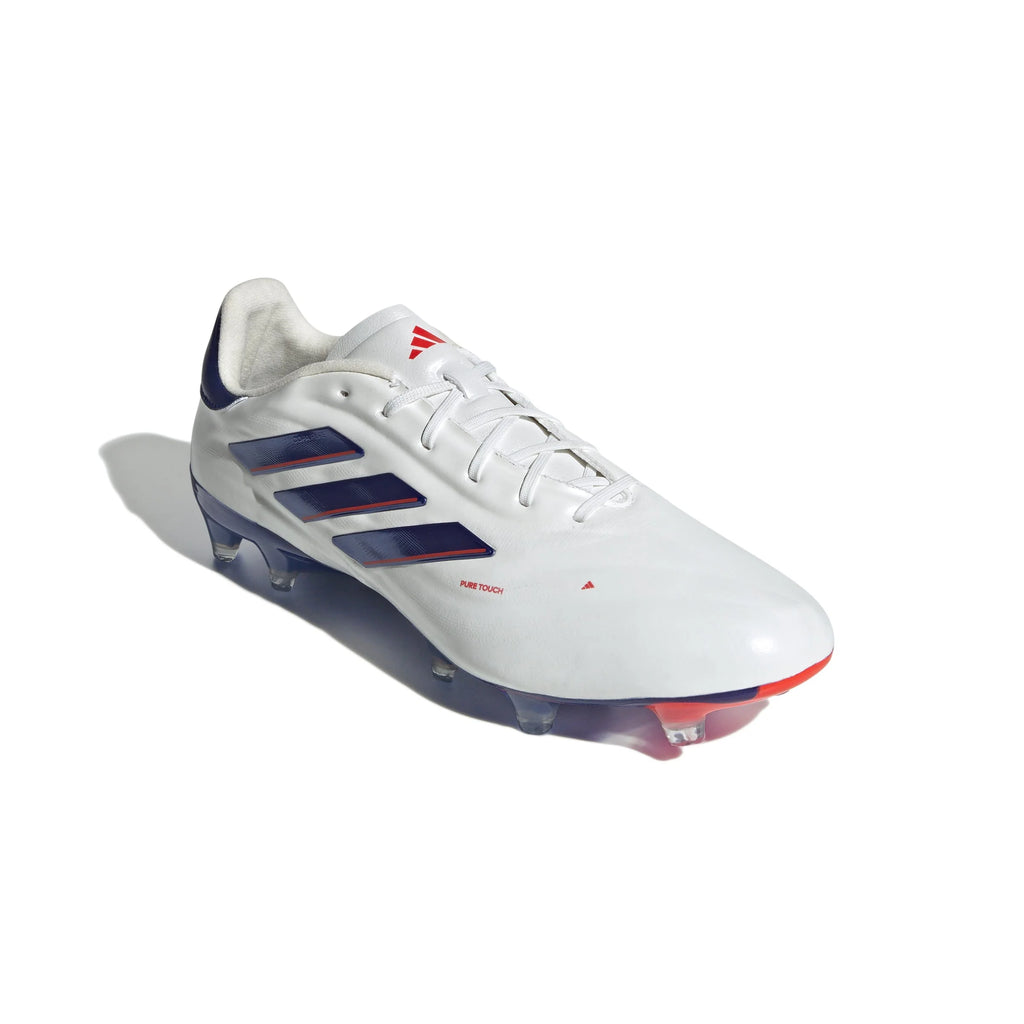 adidas Copa Pure 2 Elite FG Firm Ground Soccer Cleats White Lucid Blue Solar Red