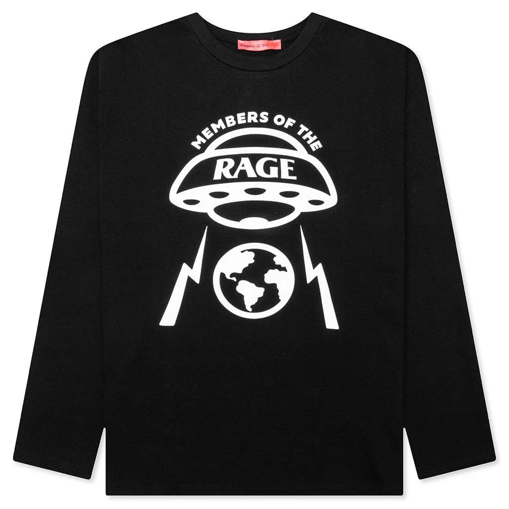 Oversized Logo L S T Shirt Black