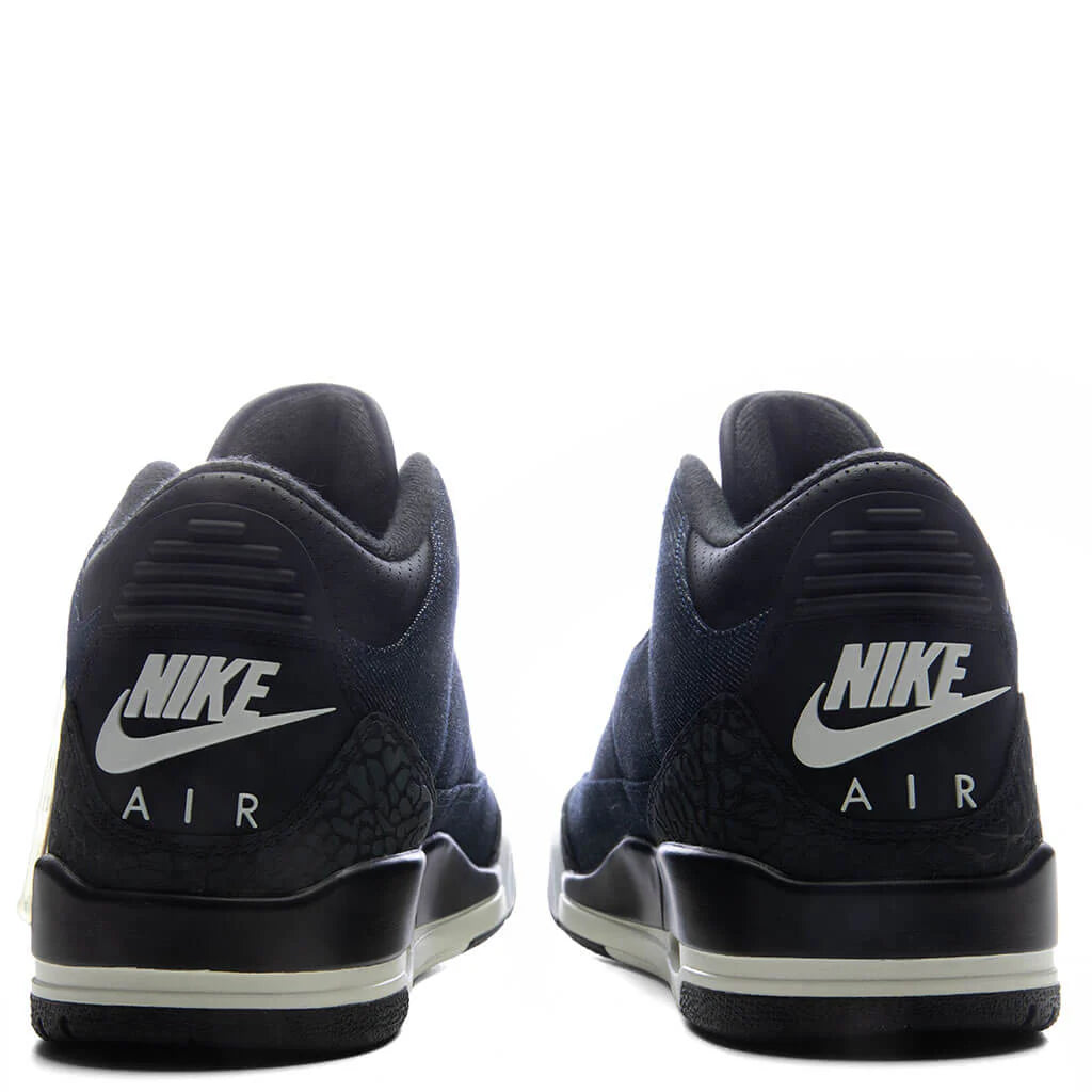 Air Jordan 3 x Levis Rigid Denim Denim Black Sail Indigo Gym Red