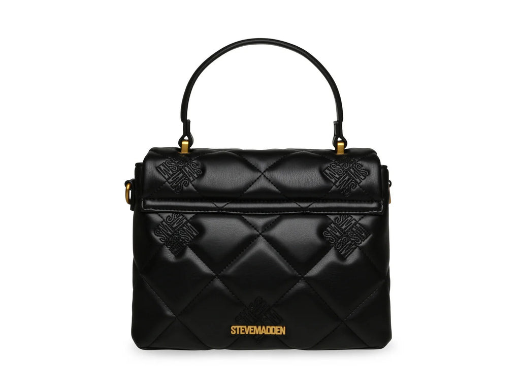 Bolso de Hombro Steve Madden Brutus Negro y Dorado para Mujer