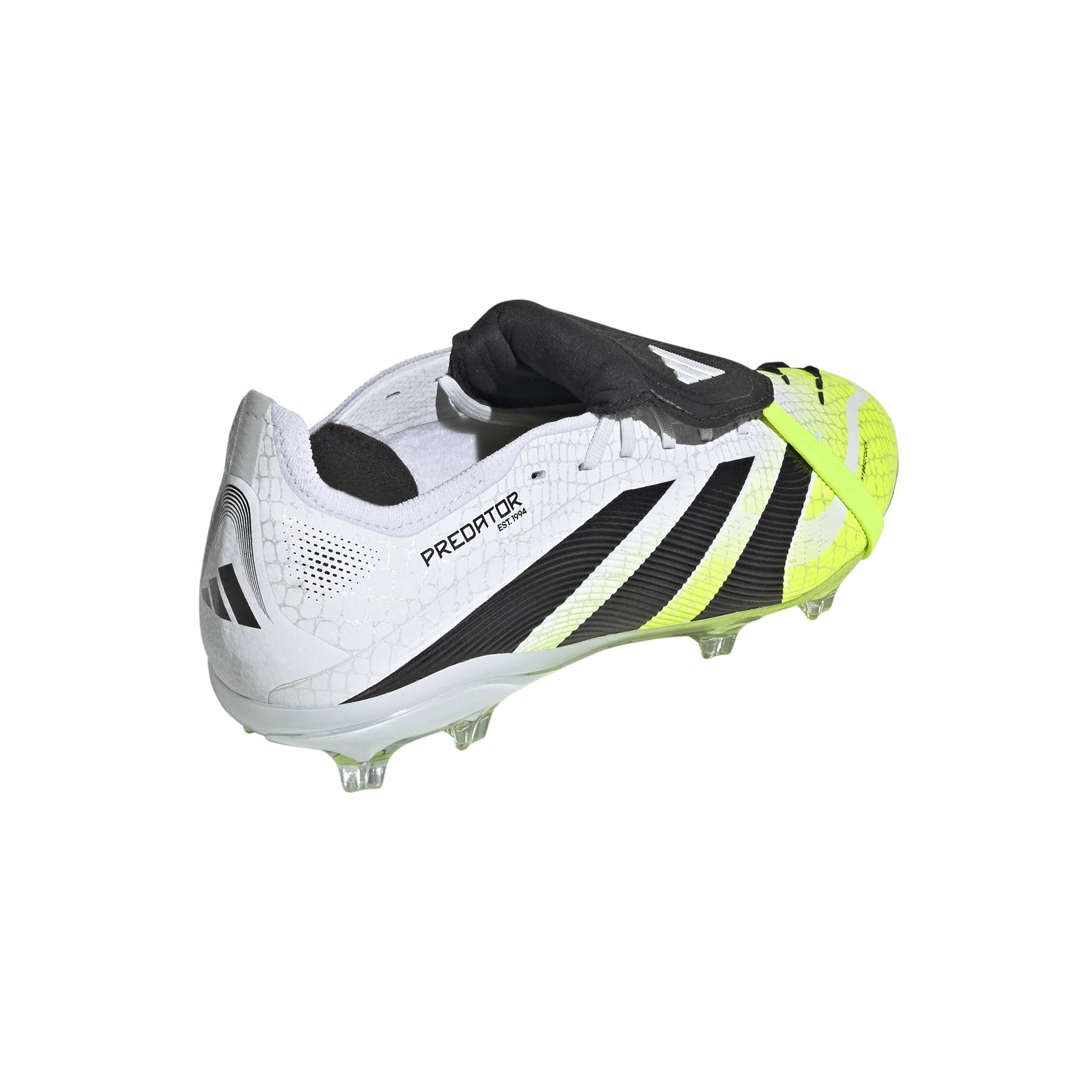 adidas Predator Elite Fold Over Tongue Youth Firm Ground Soccer Cleats White Black