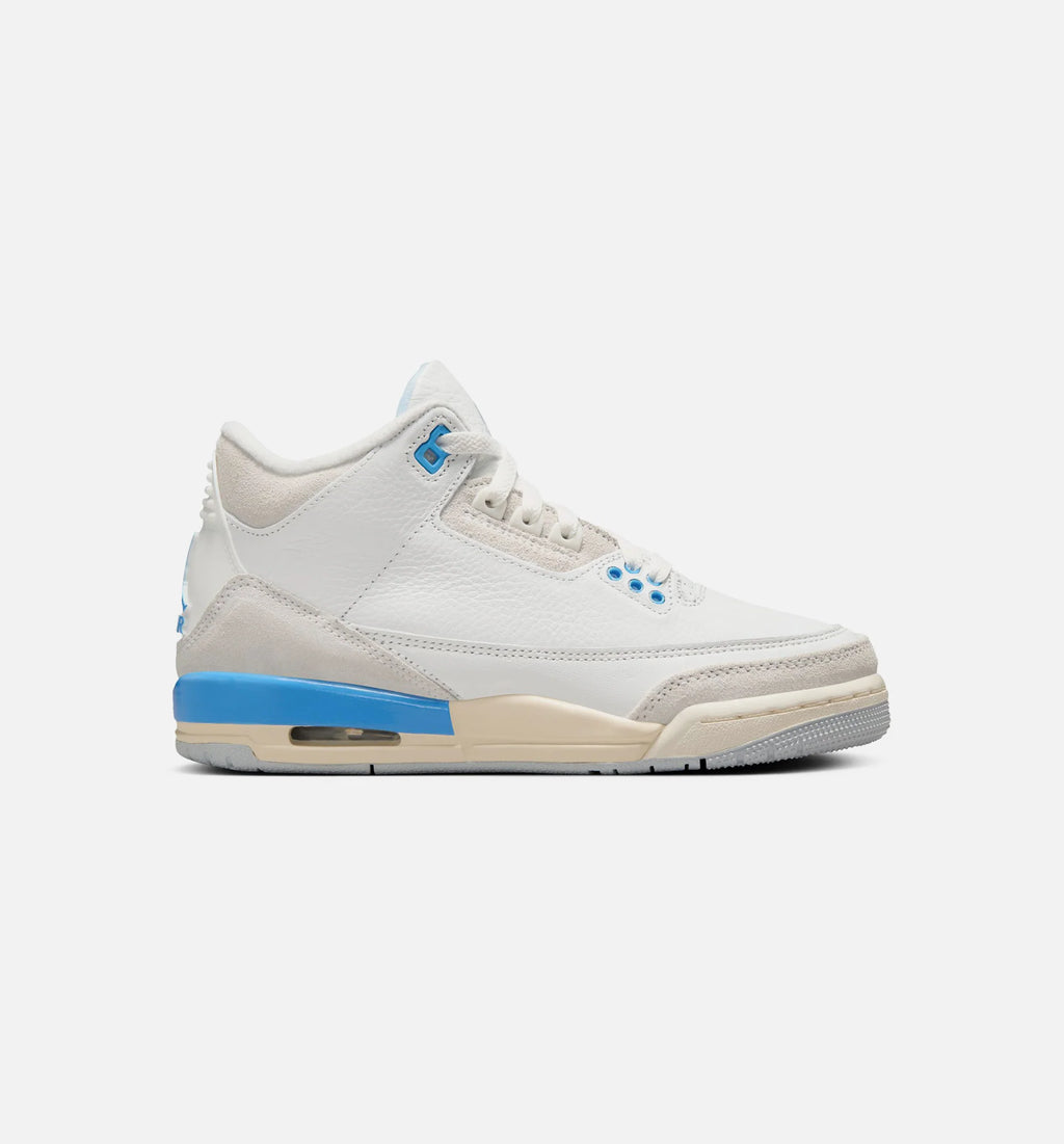 Air Jordan 3 Retro Lucky Shorts Grade School Lifestyle Shoe Summit White Hydrogen Blue Legend Blue