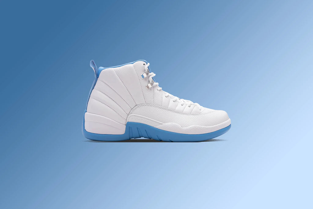 Air Jordan 12 Retro Melo White University Blue Metallic Silver
