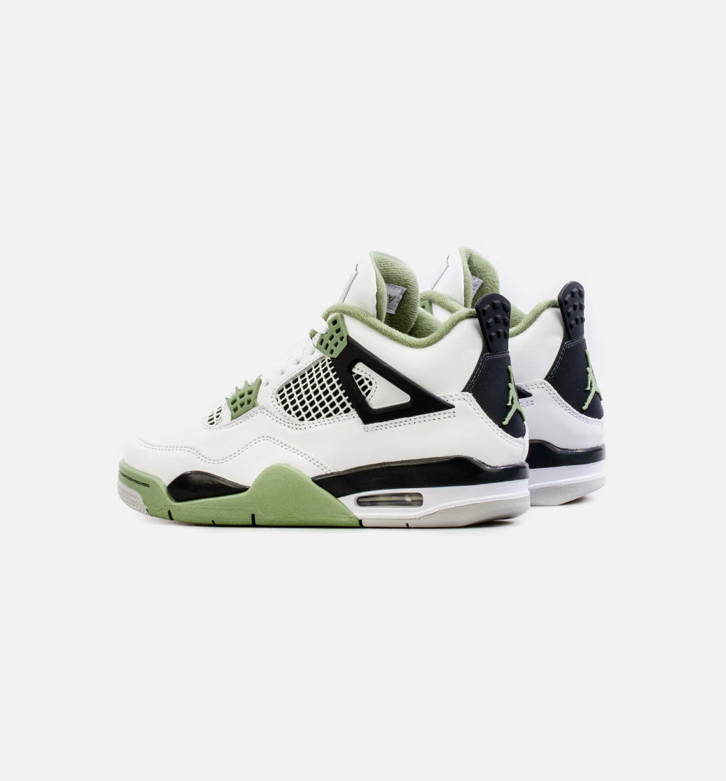 Air Jordan 4 Retro Oil Green Womens Lifestyle Shoe White Green Limit One Per Customer