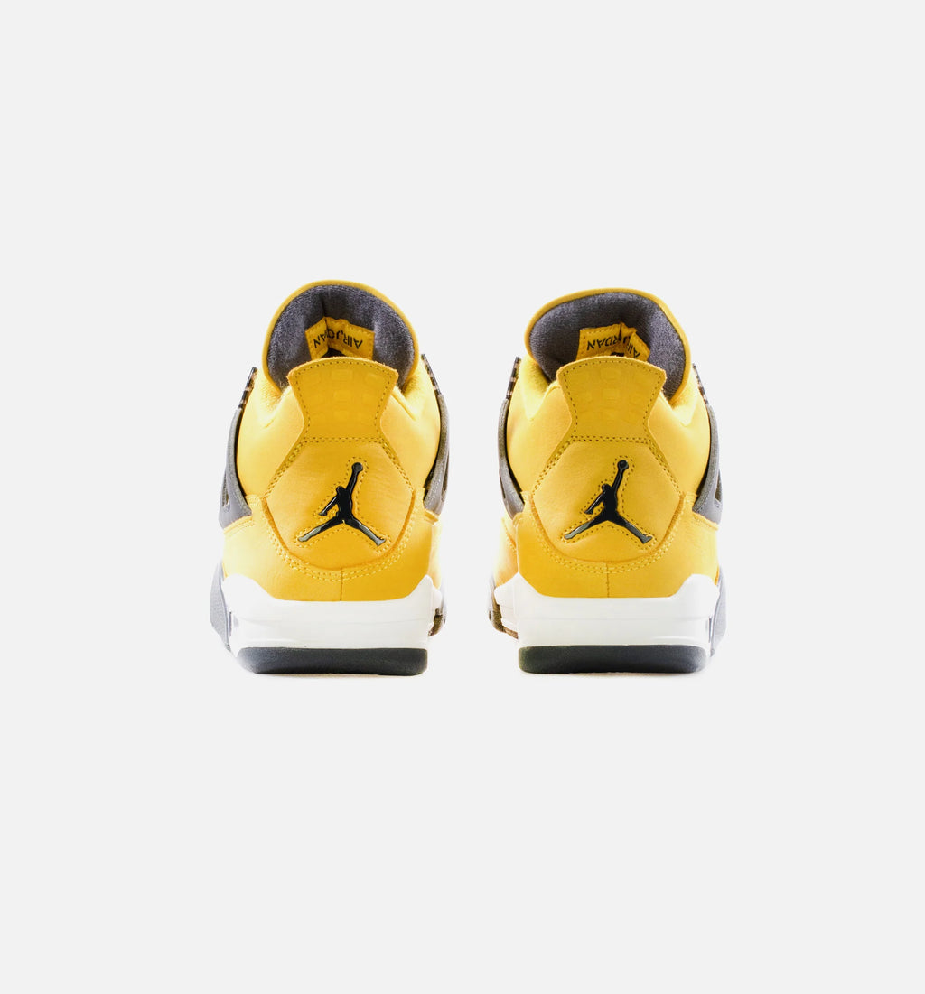 Air Jordan 4 Retro Lightning Mens Lifestyle Shoe Tour Yellow White Dark Blue Grey Limit One Per Customer