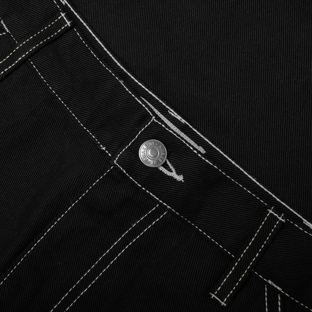 Double Knee Jort Black