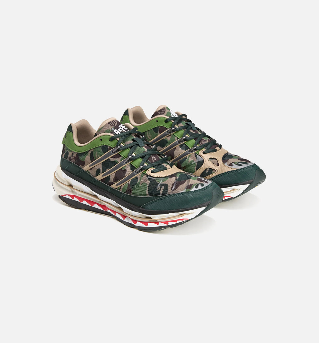 Bape x Adidas Adistar Hrmy Green Camo Mens Lifestyle Shoe Hemp Iron Metallic Off White