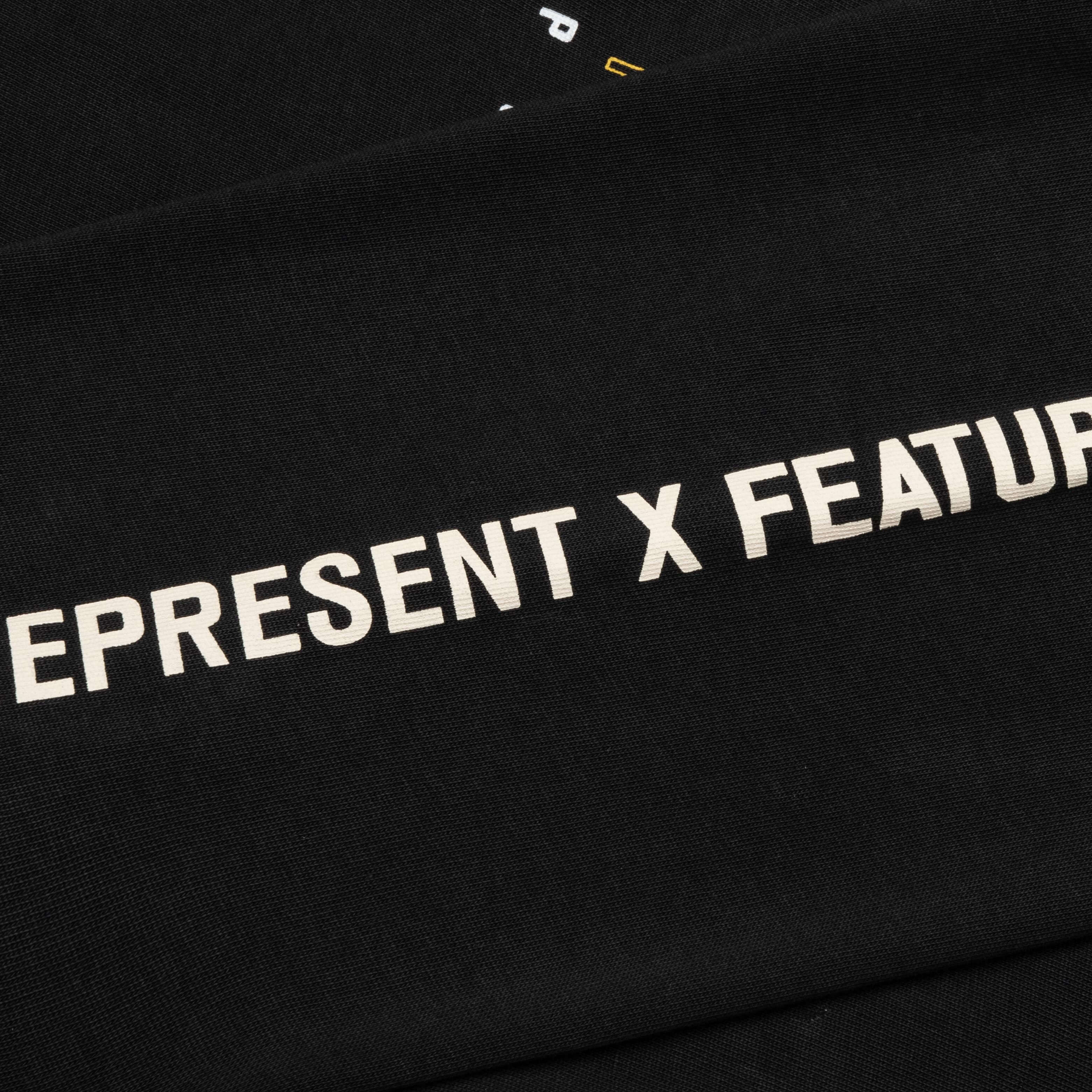 Feature x Represent Head 2 Head L S T Shirt Stained Black