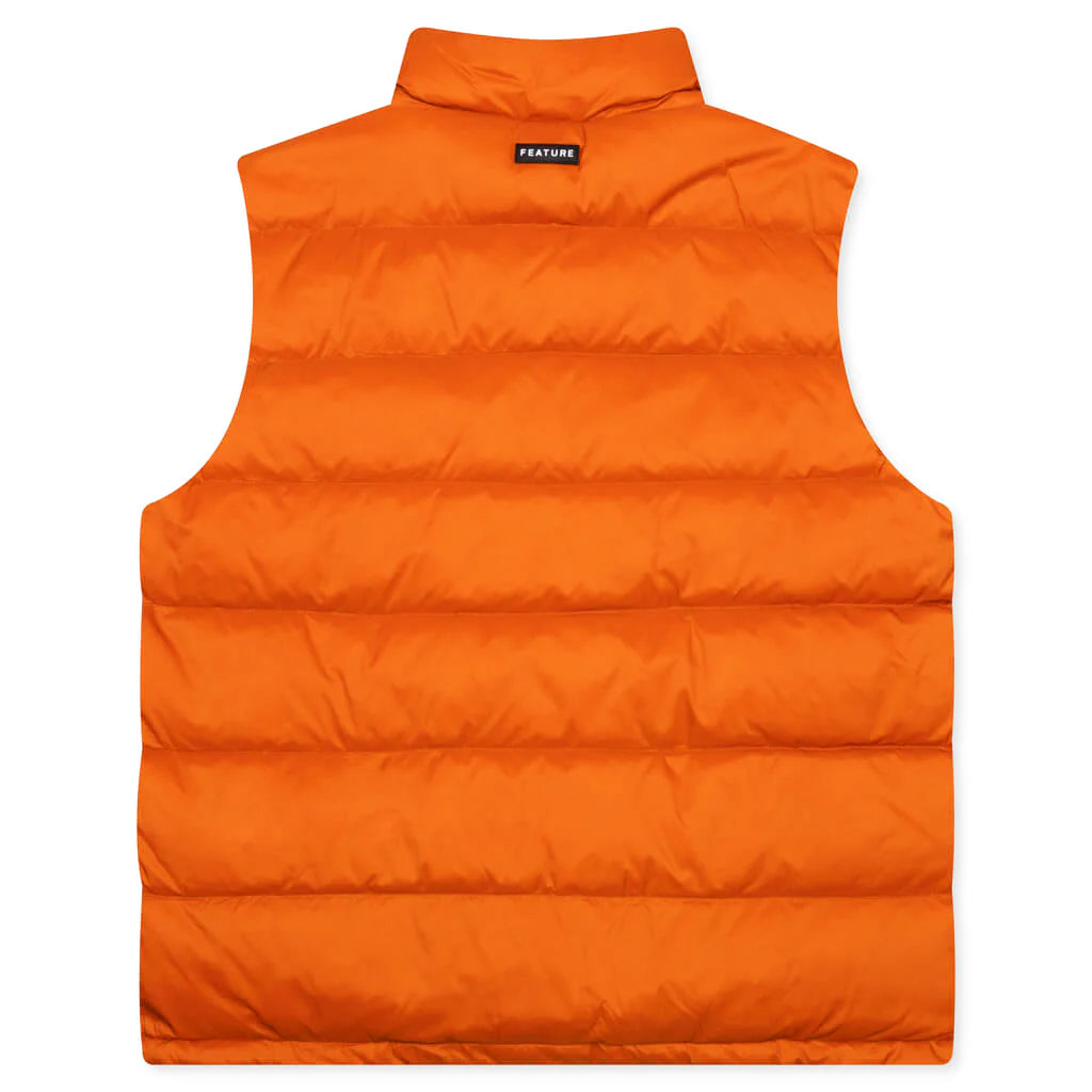 Sherman Convertible Puffer Vest Burnt Orange