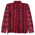 Over Dyed Ribbon Wide Shirt Red