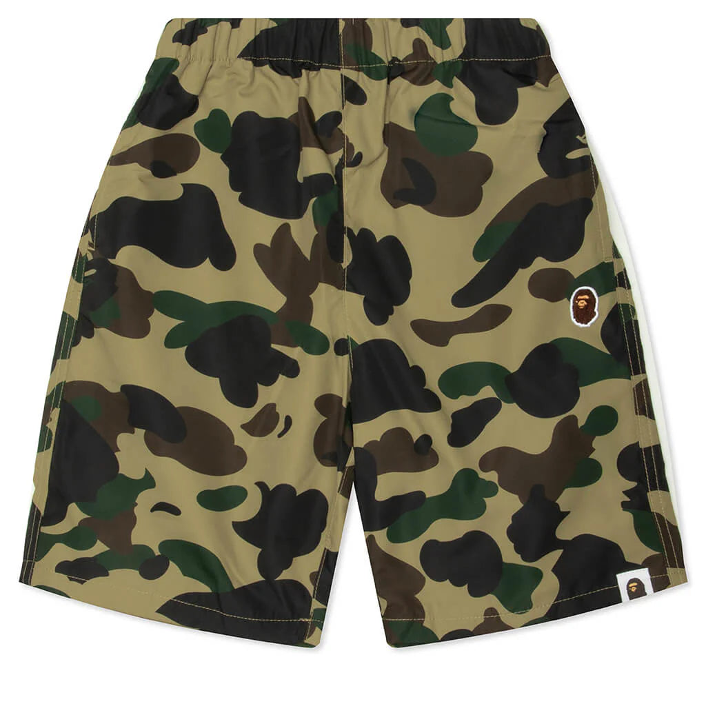 Kids 1st Camo One Point Beach Shorts Yellow