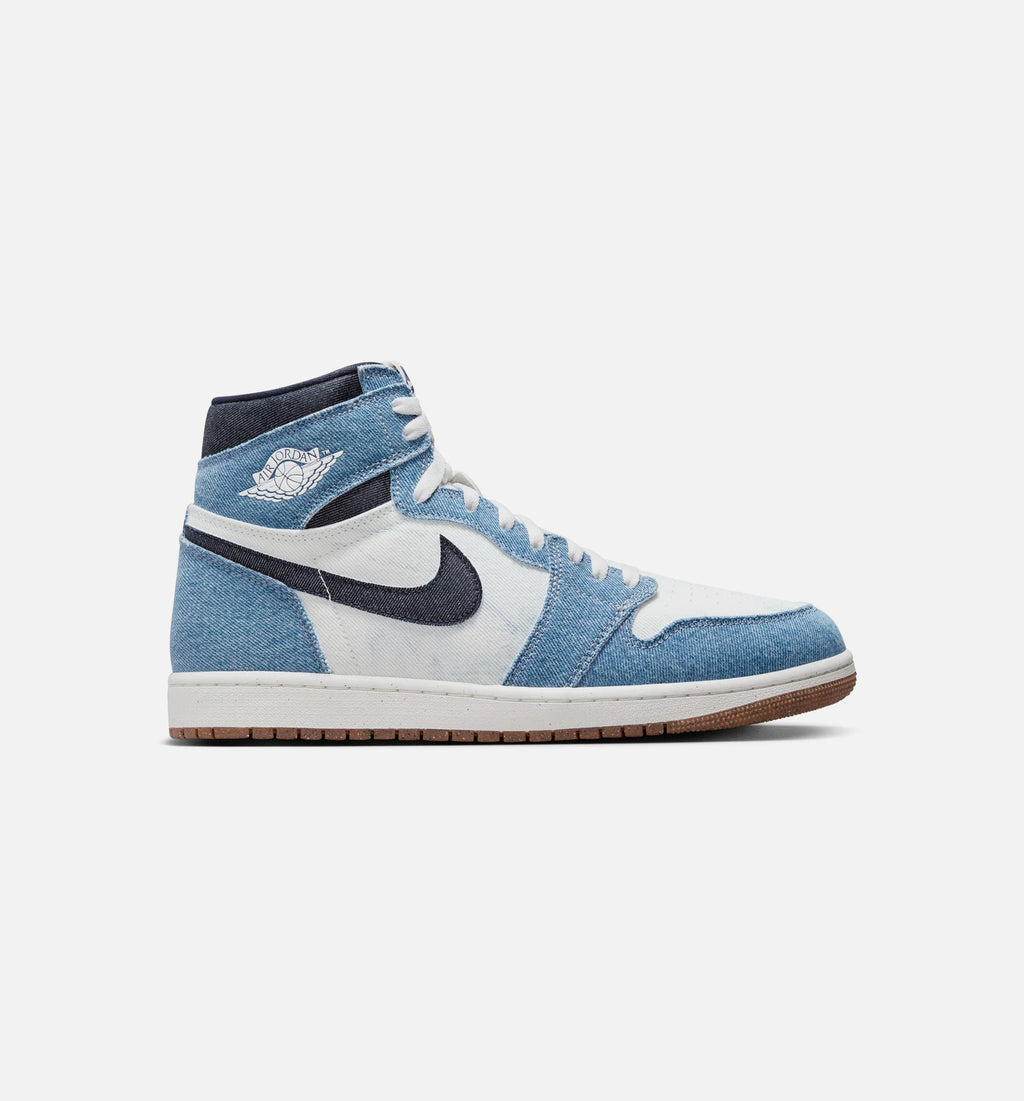 Air Jordan 1 Retro High OG Denim Mens Lifestyle Shoe Summit White Obsidian Summit White Gum Medium Brown Free Shipping