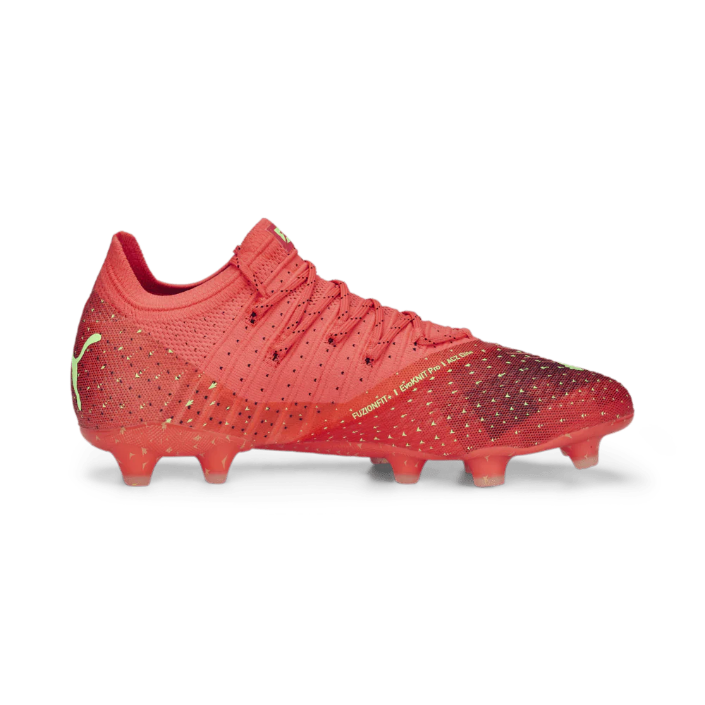 PUMA Future Z 14 FG AG Multi Ground Soccer Cleats Fiery Coral Black Salmon