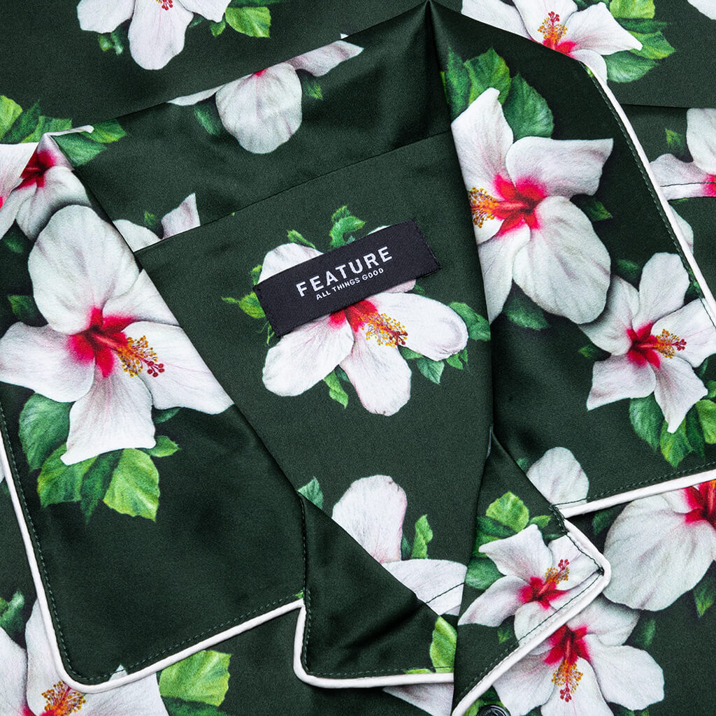 Howard Hawaiian Silk Shirt Green