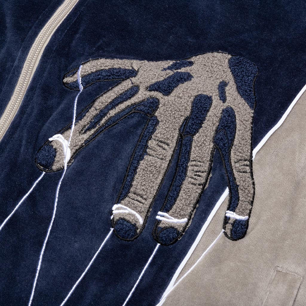 Puppet Master Tracksuit Top Blue Grey