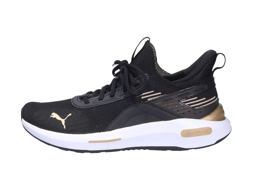 Tenis PUMA Softride Enzo 5 Hype Negro y Dorado para Mujer