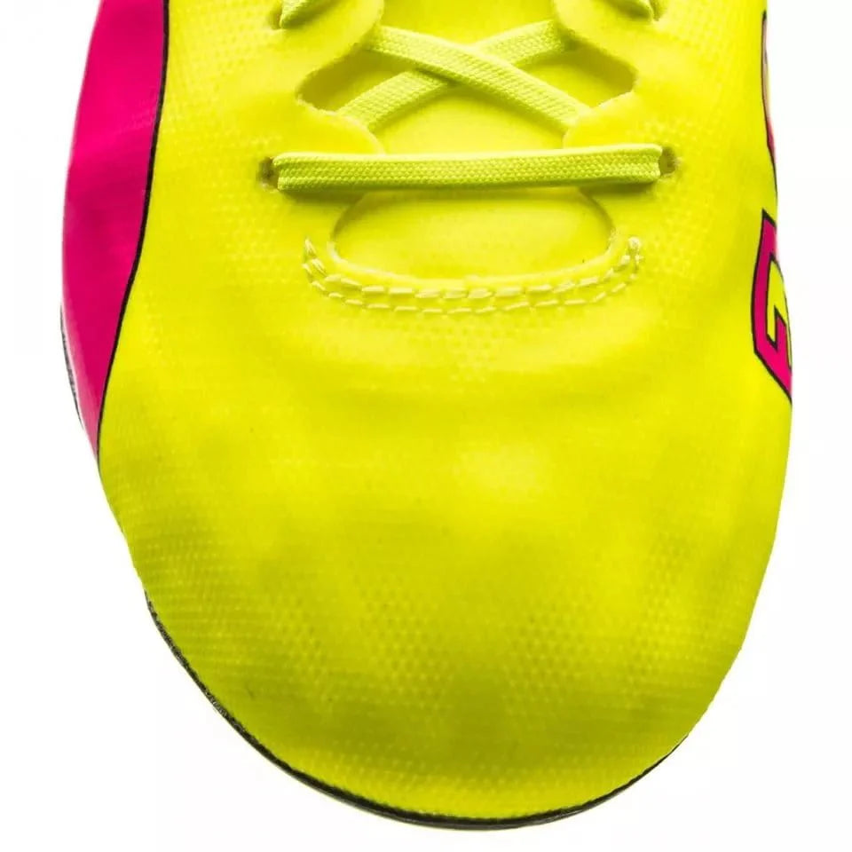 PUMA EvoSPEED SL II Tricks FG Firm Ground Soccer Cleats Pink Glo Safety Yellow