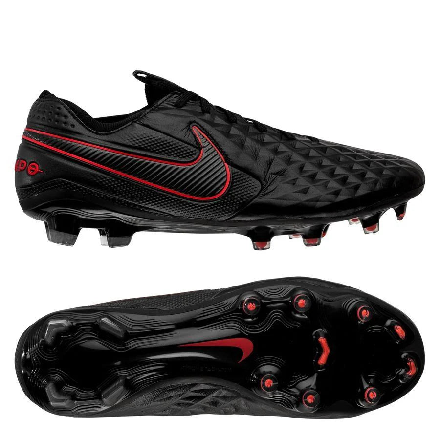 Nike Legend 8 Elite FG Firm Ground Soccer Cleats Black Grey Red