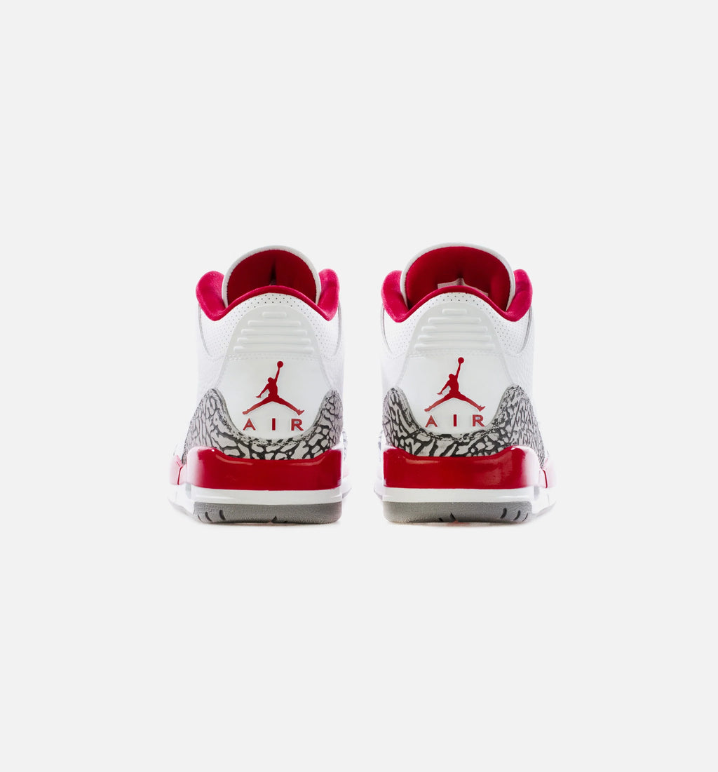 Air Jordan 3 Retro Cardinal Red Mens Lifestyle Shoe White Light Curry Cardinal Red Limit One Per Customer