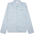 Wordmark Poplin Button Up Baby Blue