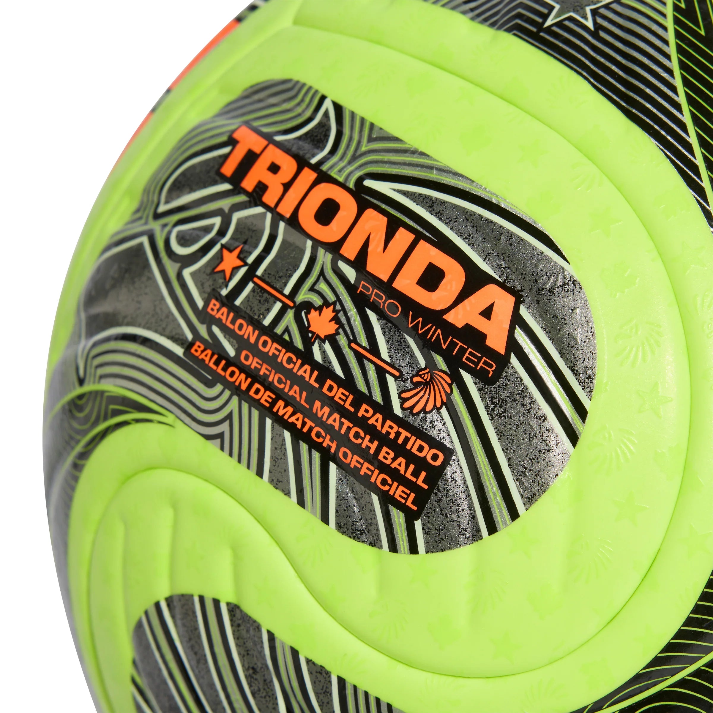 adidas World Cup 26 Trionda Pro Winter Soccer Ball Lemo Black Silver