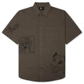 Crooked Face S S Shirt Brown