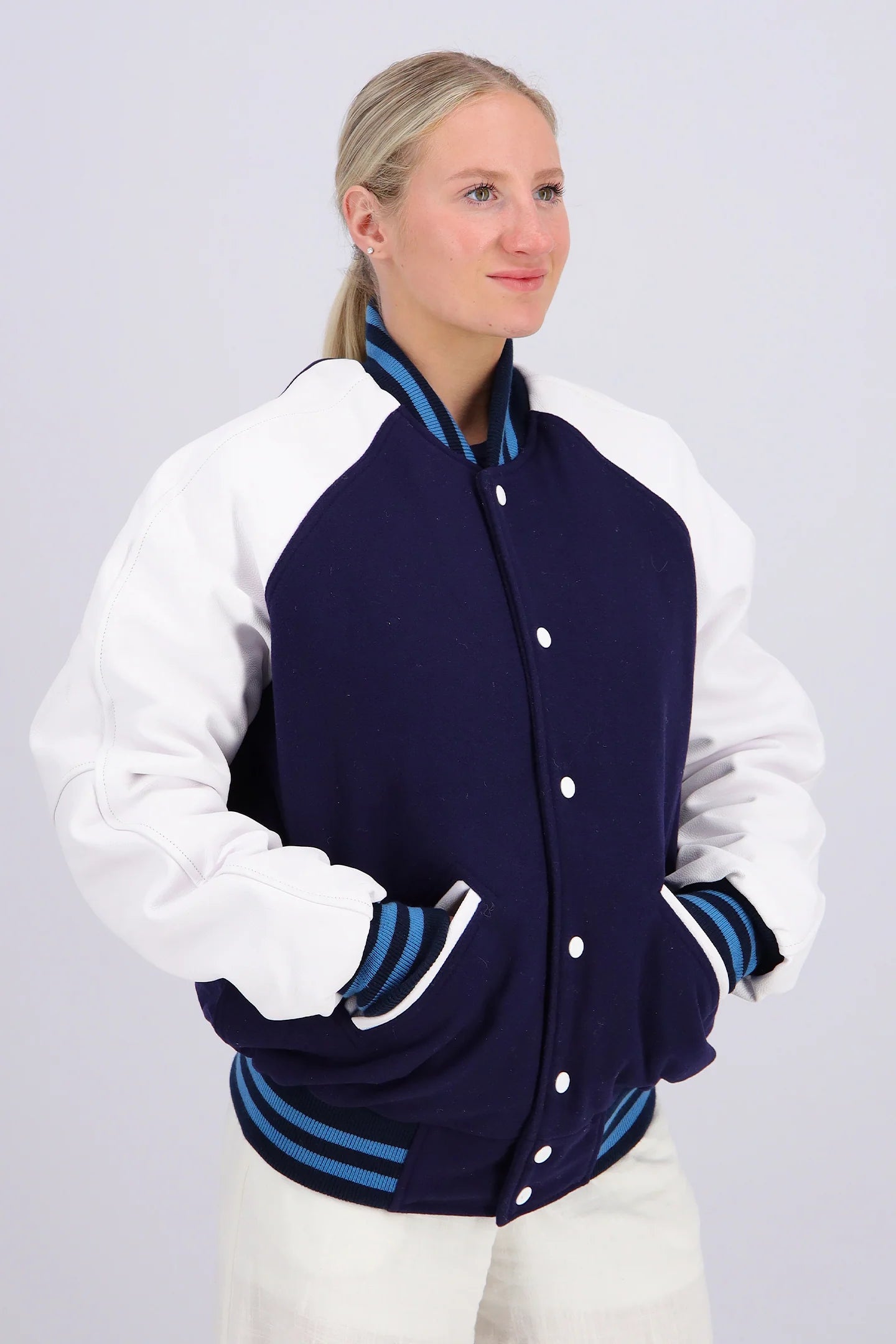 UCA All American Navy White Jacket