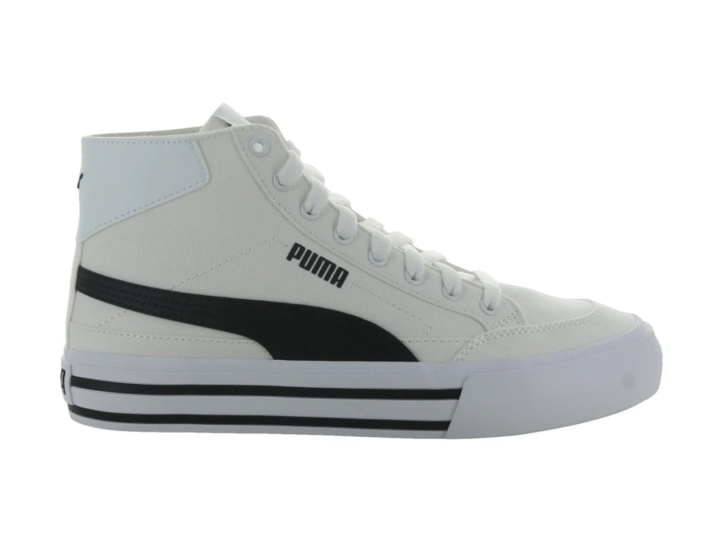Tenis PUMA Court Classic Vulc Mid Blanco y Negro para Mujer