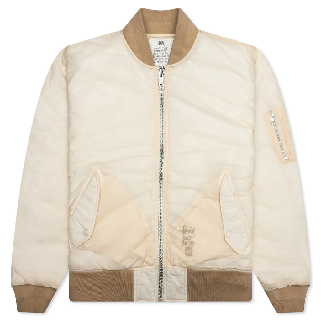Quilted Bomber Waxed Cream