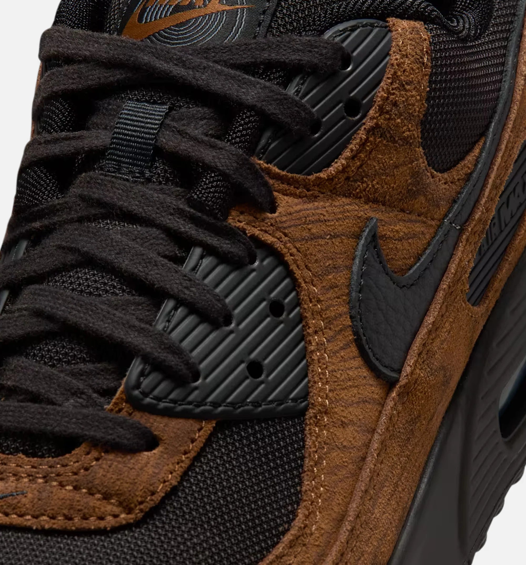 Air Max 90 Premium Mens Lifestyle Shoe Light British Tan Velvet Brown Black