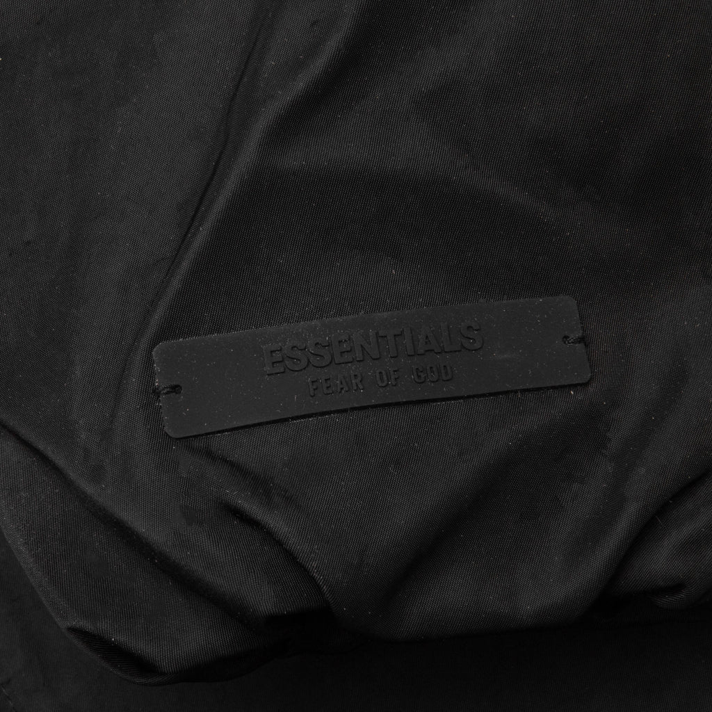 Textured Nylon Trucker Jacket Black