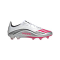adidas F50 Messi Pro Firm Ground Soccer Cleats White Red Silver