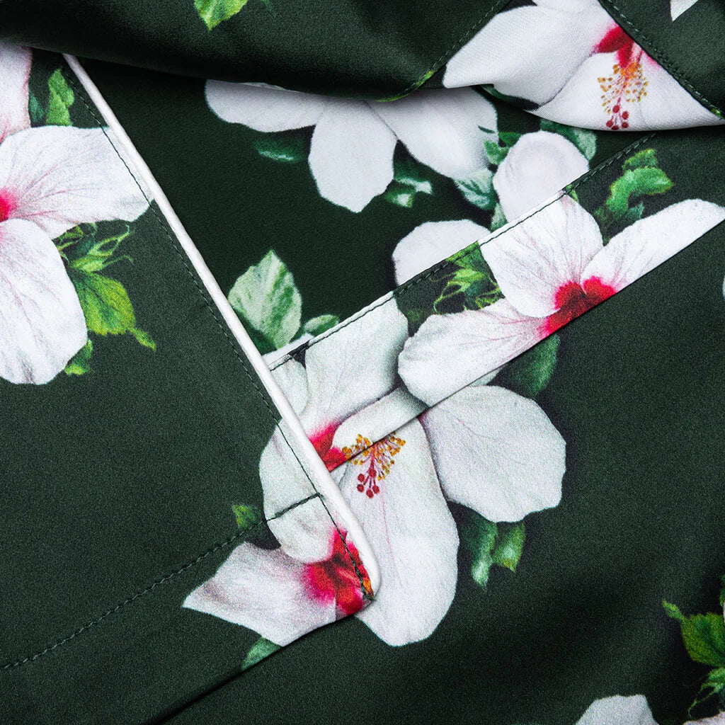 Howard Hawaiian Silk Shirt Green