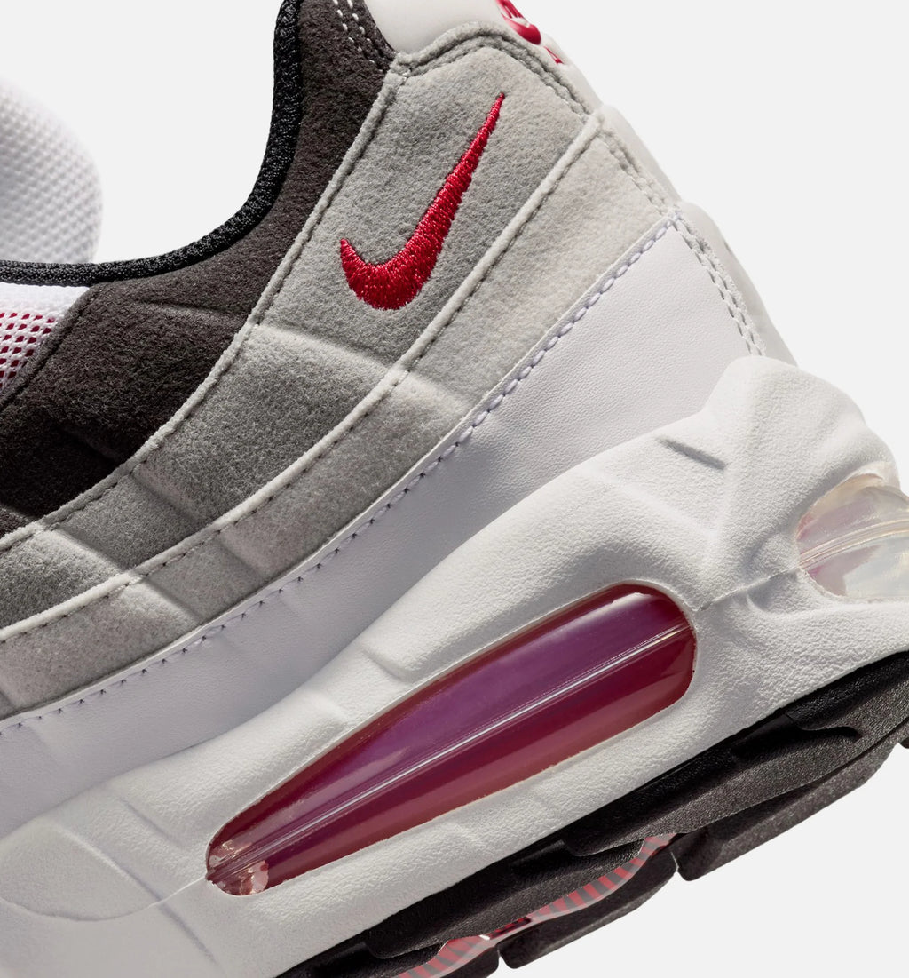 Air Max 95 Big Bubble Comet Red Mens Lifestyle Shoe White Comet Red Nuetral Grey Medium Grey Black