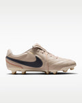 Nike Mens Tiempo Ligera Pro FG Soccer Cleats Pearl White Dark Obsidian