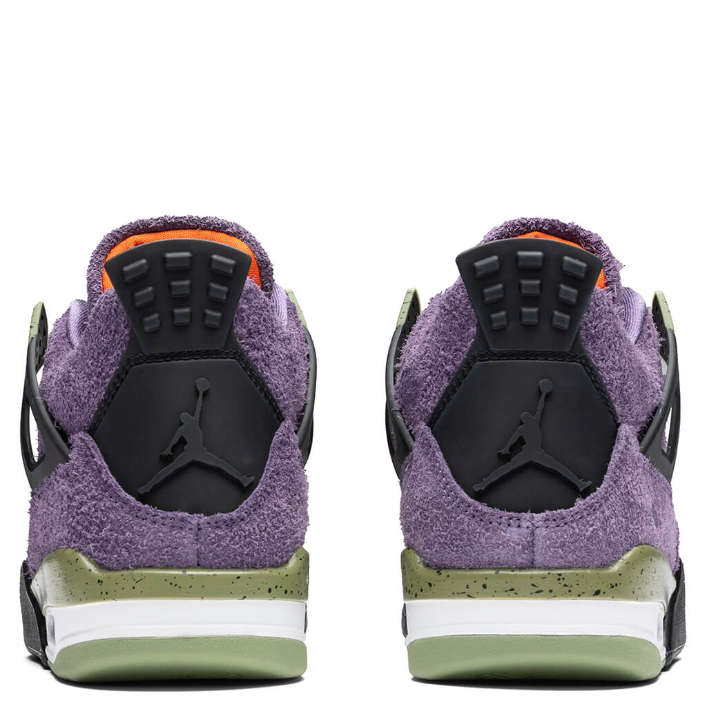 Womens Air Jordan 4 Retro Canyon Purple Safety Orange Alligator