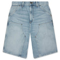 OG Double Knee Short Blue Heavy Worn Bleached