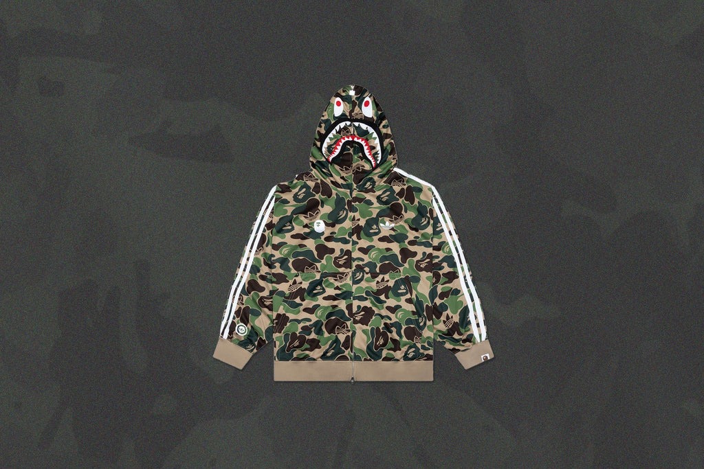 Adidas x BAPE Shark Track Hoodie Crew Green