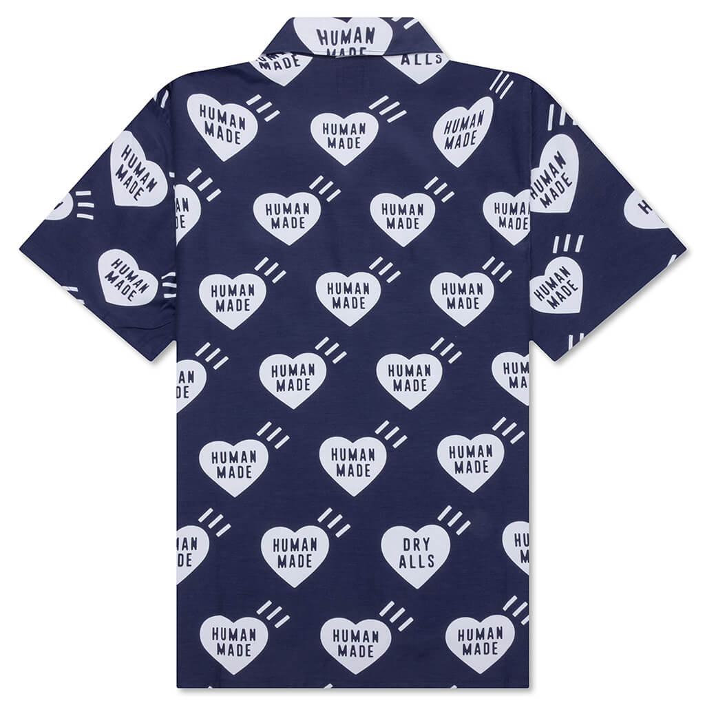 Heart Aloha Shirt Navy