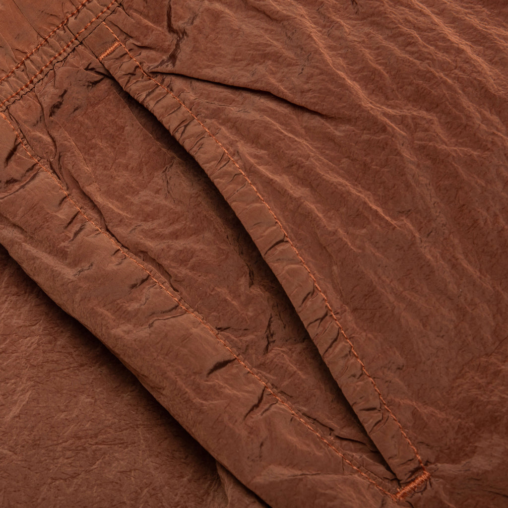 Nylon Metal Regular Fit Shorts Rust