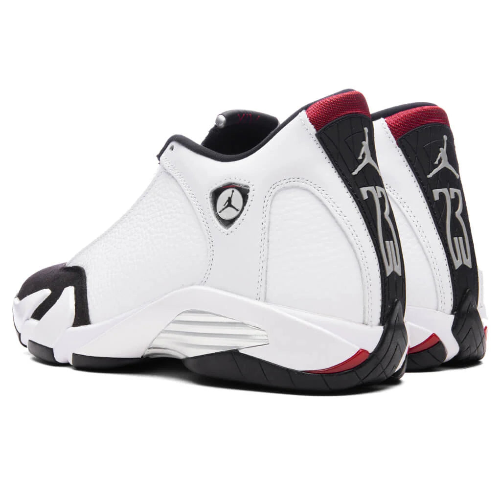 Air Jordan 14 Retro White Varsity Red Black Metallic Silver