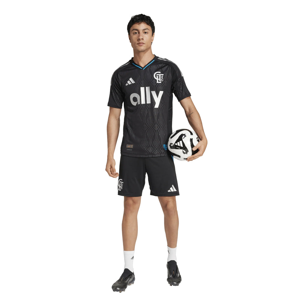 adidas Mens Charlotte FC Away Authentic Jersey 25 26 Black