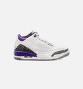 Air Jordan 3 Retro Dark Iris Mens Lifestyle Shoe White Purple Free Shipping